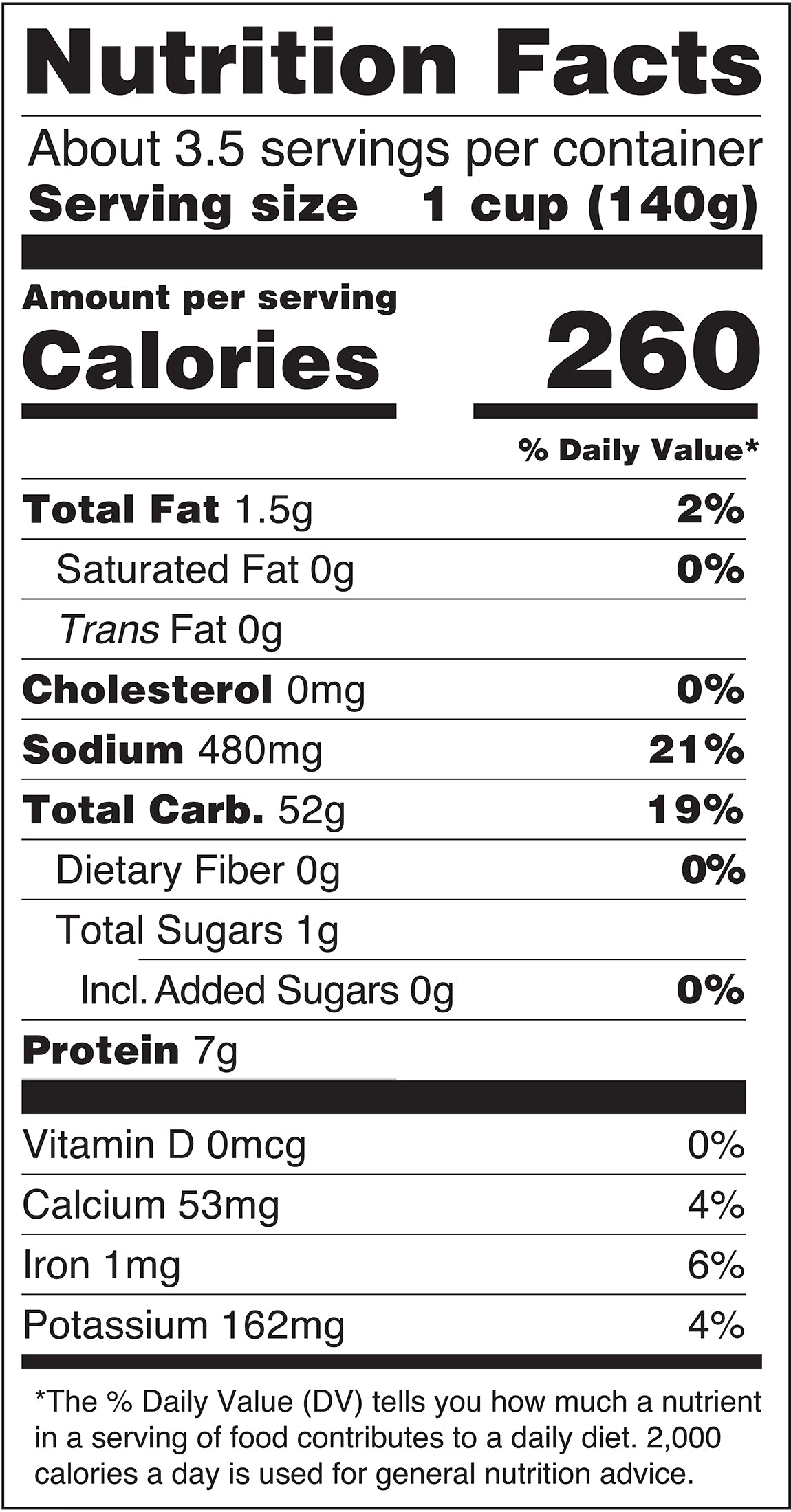 Nutritional Label