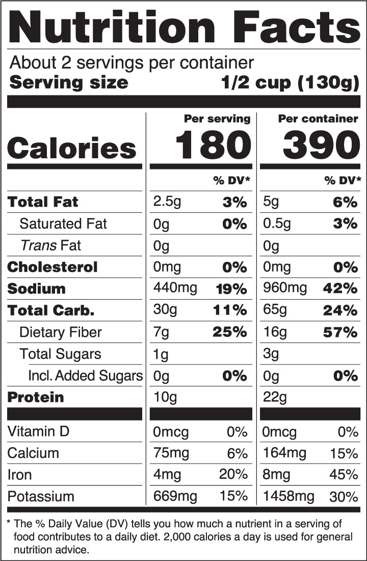 Nutritional Label