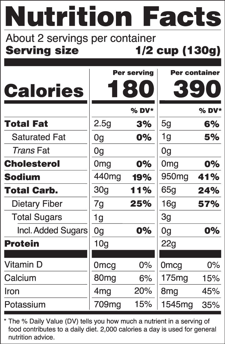 Nutritional Label