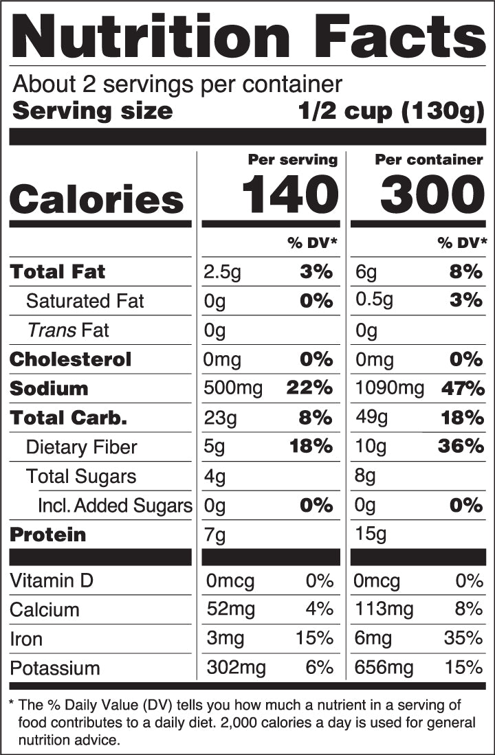 Nutritional Label